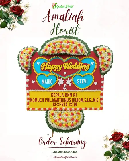 Papan Bunga Pernikahan Limbato